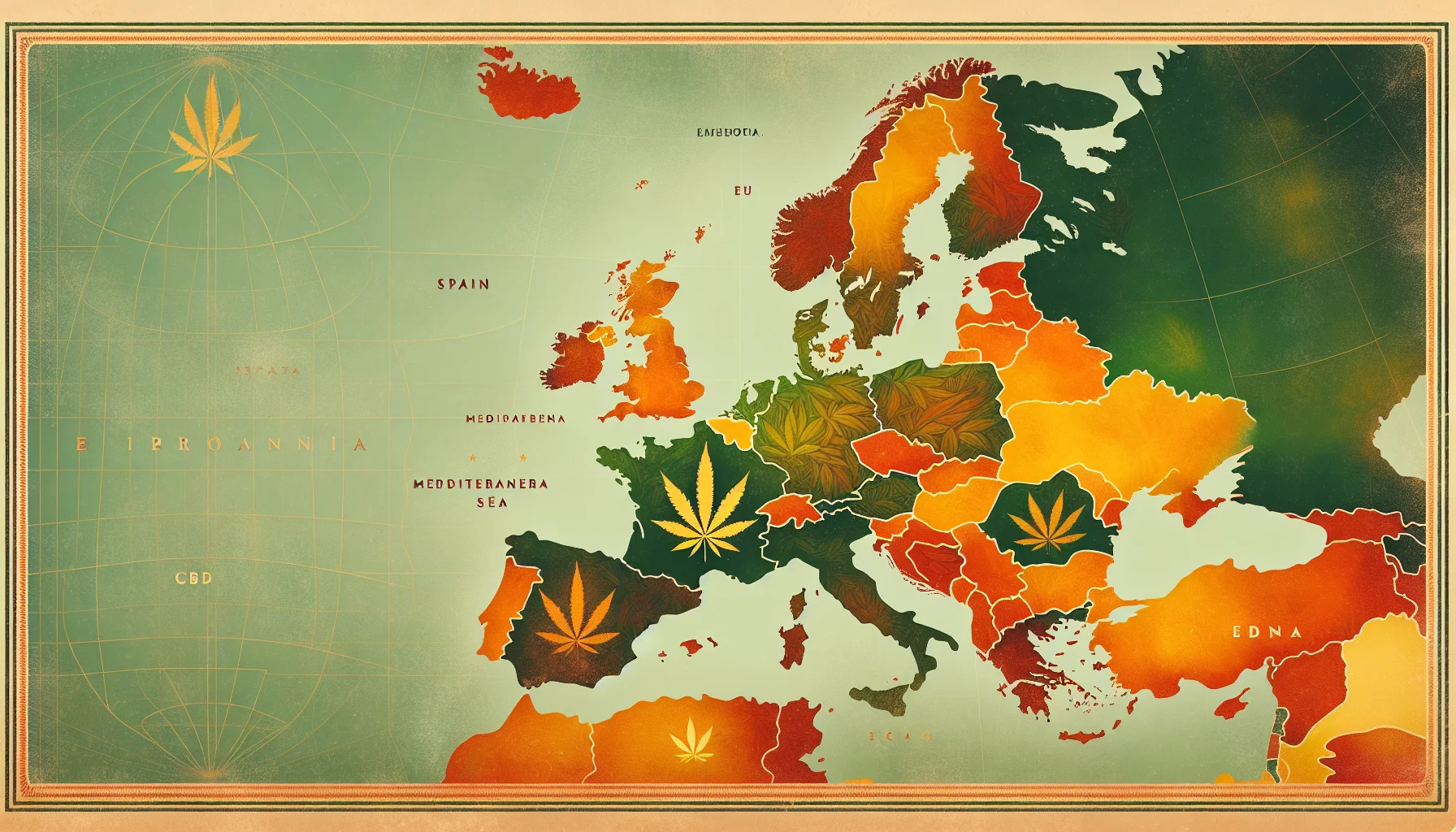 Mapa legalidad CBD en Europa